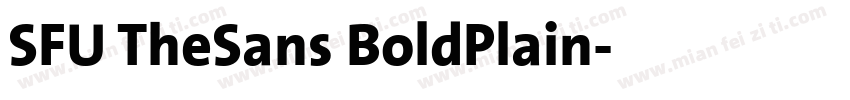 SFU TheSans BoldPlain字体转换